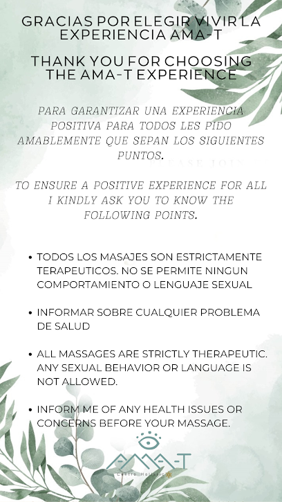 AMA-T Centro Holistico y Masajes (Relaxing spa, Therapy and Deep tissue Massage)